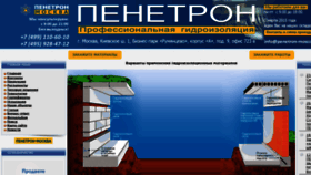What Penetron-moscow.ru website looked like in 2020 (3 years ago)