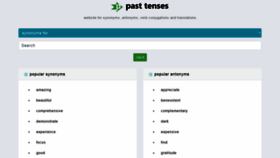 What Pasttenses.com website looked like in 2020 (3 years ago)