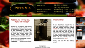 What Pizzavia.hu website looked like in 2020 (3 years ago)