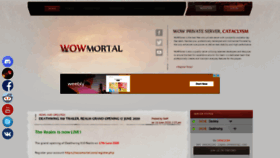 What Play.wowmortal.com website looked like in 2020 (3 years ago)