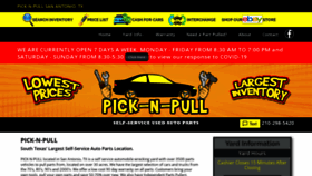 What Picknpullsa.com website looked like in 2020 (3 years ago)