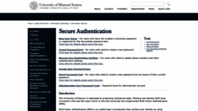 What Password.umsystem.edu website looked like in 2020 (3 years ago)