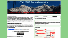 What Phpform.info website looked like in 2020 (3 years ago)
