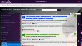 What Phdinfrance.net website looked like in 2020 (5 years ago)