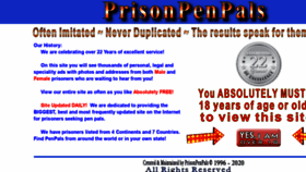 What Prisonpenpals.com website looked like in 2020 (3 years ago)