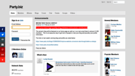 What Party.biz website looked like in 2020 (5 years ago)