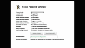 What Passwordsgenerator.net website looked like in 2020 (3 years ago)