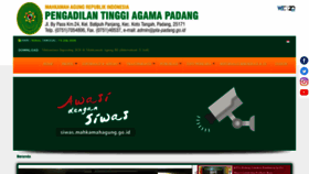 What Pta-padang.go.id website looked like in 2020 (3 years ago)