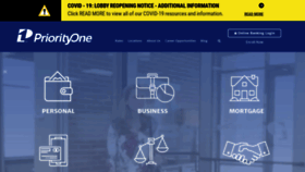 What Priorityonebank.com website looked like in 2020 (3 years ago)