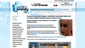 What Panenka-panenky.cz website looked like in 2020 (3 years ago)