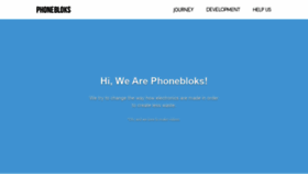 What Phonebloks.com website looked like in 2020 (3 years ago)