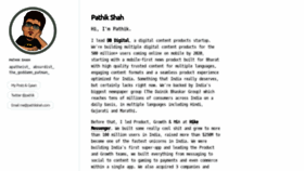 What Pathikshah.com website looked like in 2020 (3 years ago)