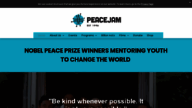 What Peacejam.org website looked like in 2020 (3 years ago)