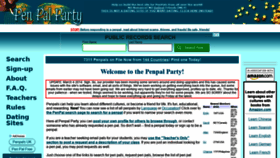 What Penpalparty.com website looked like in 2020 (3 years ago)