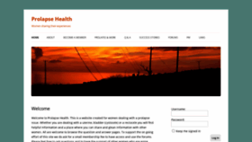 What Prolapsehealth.com website looked like in 2020 (3 years ago)
