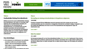 What Persvrijheidsfonds.nl website looked like in 2020 (3 years ago)