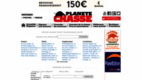 What Planetchasse.com website looked like in 2020 (3 years ago)