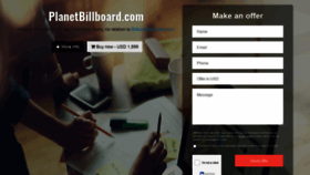 What Planetbillboard.com website looked like in 2020 (3 years ago)