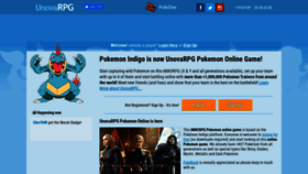 What Pokemonindigo.com website looked like in 2020 (3 years ago)
