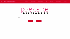 What Poledancedictionary.com website looked like in 2020 (3 years ago)
