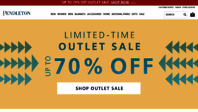 What Pendleton-usa.com website looked like in 2020 (5 years ago)