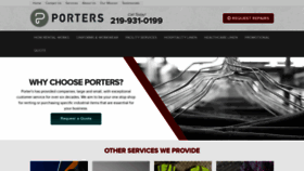 What Porters.com website looked like in 2020 (3 years ago)