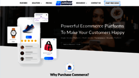 What Purchasecommerce.com website looked like in 2020 (3 years ago)