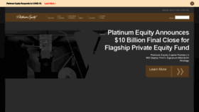 What Platinumequity.com website looked like in 2020 (3 years ago)