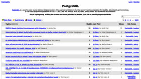 What Postgresql-archive.org website looked like in 2020 (3 years ago)