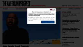 What Prospect.org website looked like in 2020 (3 years ago)