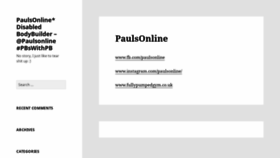 What Paulsonline.co.uk website looked like in 2020 (3 years ago)