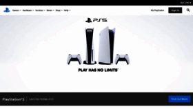 What Playstation.com website looked like in 2020 (3 years ago)