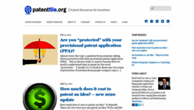 What Patentfile.org website looked like in 2020 (3 years ago)