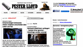 What Pesterlloyd.net website looked like in 2020 (3 years ago)