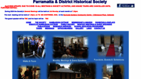What Parramattahistorical.org.au website looked like in 2020 (3 years ago)