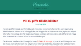 What Pixcode.se website looked like in 2020 (3 years ago)
