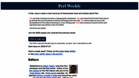 What Perlweekly.com website looked like in 2020 (4 years ago)