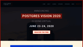 What Postgresvision.com website looked like in 2020 (5 years ago)