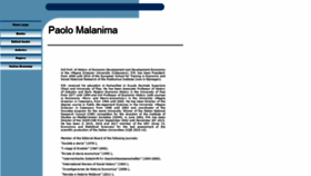 What Paolomalanima.it website looked like in 2020 (3 years ago)