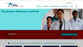 What Physiciansadvocacyinstitute.org website looked like in 2020 (3 years ago)