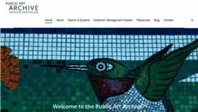 What Publicartarchive.org website looked like in 2020 (3 years ago)