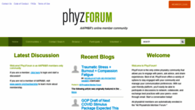 What Phyzforum.com website looked like in 2020 (5 years ago)