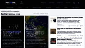 What Phys.org website looked like in 2020 (5 years ago)