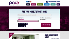 What Padsforstudents.co.uk website looked like in 2020 (3 years ago)