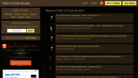 What Path-of-exile-builds.com website looked like in 2020 (3 years ago)