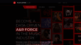 What Playlister.club website looked like in 2020 (3 years ago)