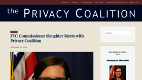 What Privacycoalition.org website looked like in 2020 (3 years ago)