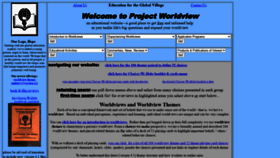 What Projectworldview.org website looked like in 2020 (3 years ago)