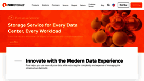 What Purestorage.com website looked like in 2020 (3 years ago)