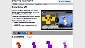 What Ponyskincraft.com website looked like in 2020 (3 years ago)